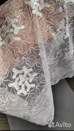 Отрез тюли N 4.Ткань для рукоделия