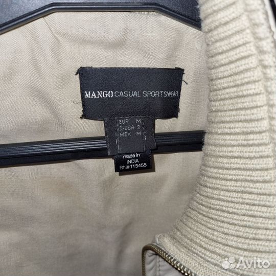 Кожаная куртка mango