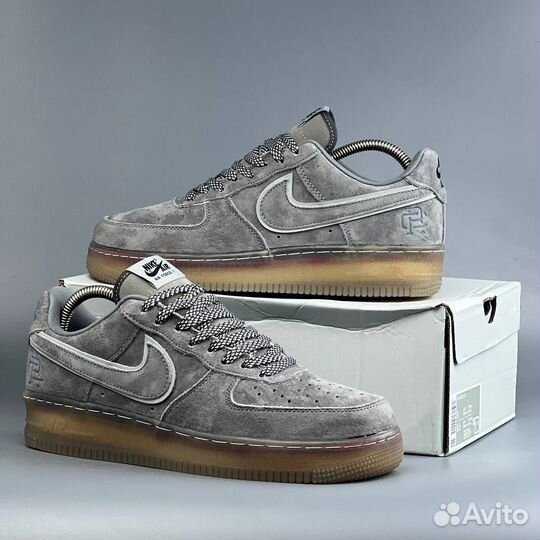 Кроссовки Nike Air Force 1 Grey С мехом