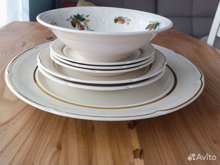 Тарелки фаянс и фарфор СССР