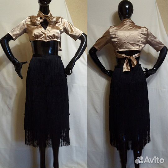 Кроп куртка, жакет, юбка, блуза upcycle