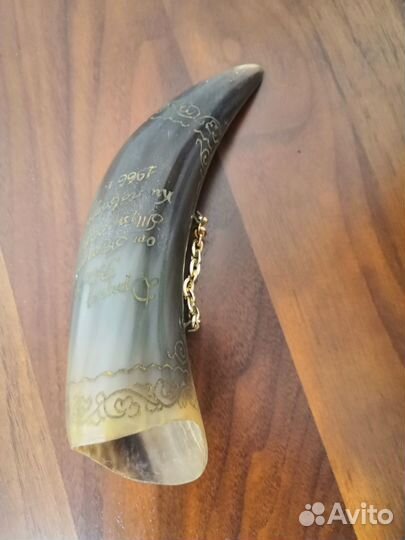 Рог натуральный, декоративный