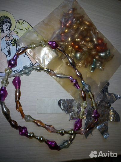 Ёлочные игрушки 12 штук + украшения