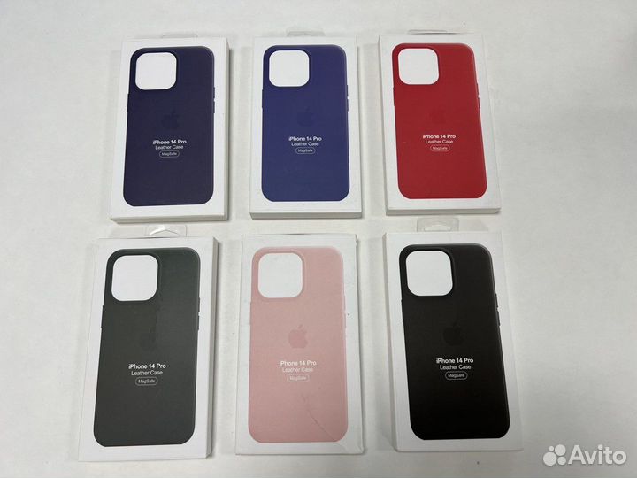 Чехол на iPhone 14 pro leather case