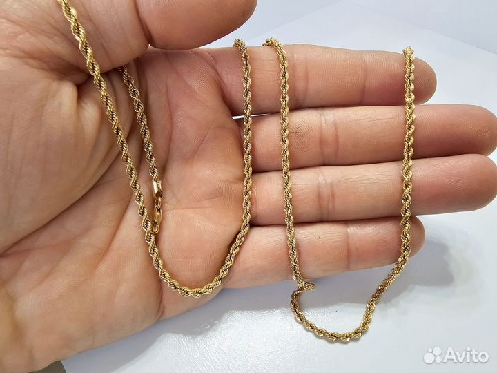 Золотая цепь верёвка 750