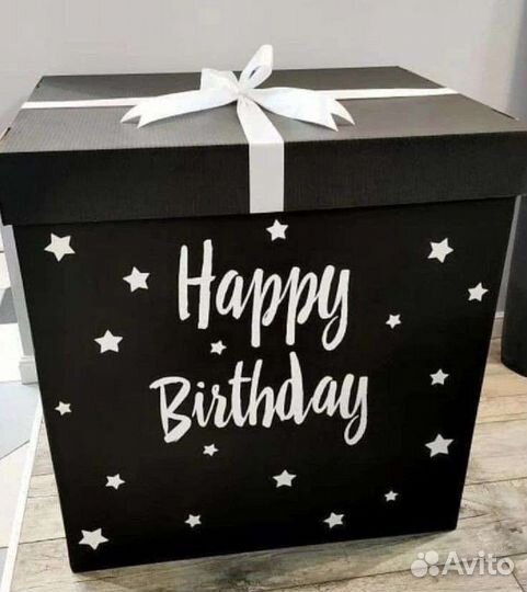 Коробка сюрприз с воздушными шарами