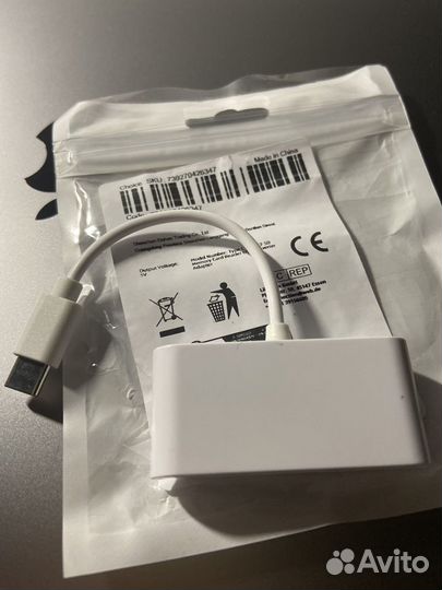 Переходник macbook Type C на usb sd card tf cf