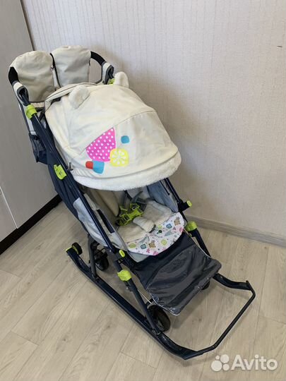 Детские санки коляска nika