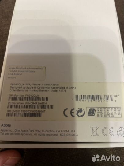 Коробка от iPhone 7,6s,airPods