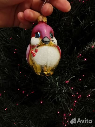 Елочные игрушки ариель снегирь