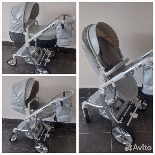 Коляска 2 в 1 экокожа Амели (аналог Текнум)