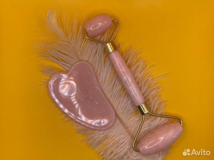 35775 Массажер для похудения с розовым кварцем