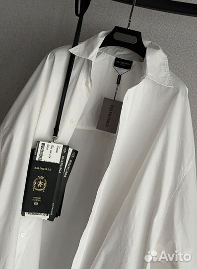 Рубашка-туника белоснежная оверсайз 42-52