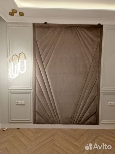 Мягкие стеновые панели и кровать