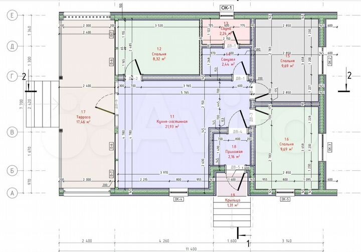 Дом 92 м² на участке 6 сот.