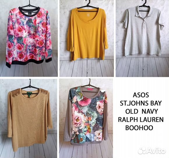 Свитшоты, лонгсливы большого размера, разные