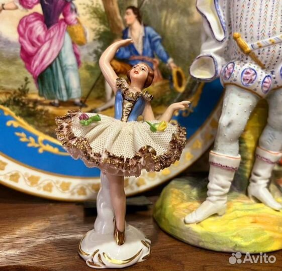 Старинная фарфоровая статуэтка балерина (Germany)
