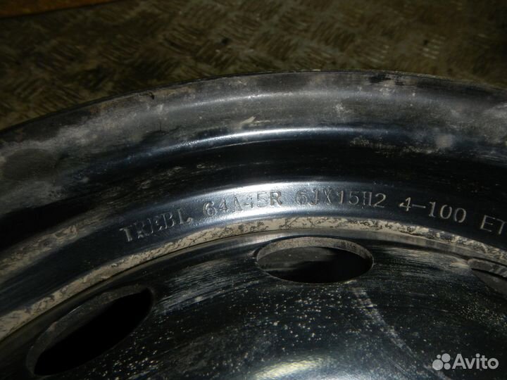 Диск колесный стальной R15 4*100 j6,0 ET45 DIA54,1