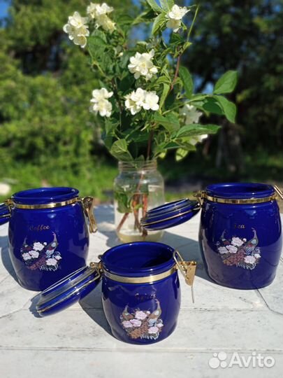 Набор керамических гермет. банок для сыпучих проду