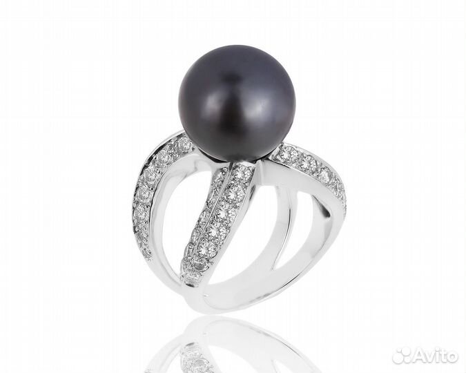 Золотое кольцо с жемчугом 14.60 мм