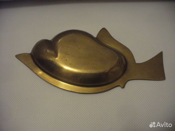 Винтажная пепельница из латуни