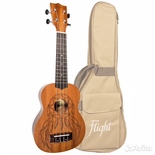 Flight NUS 350 укулеле сопрано, ловецснов с чехлом