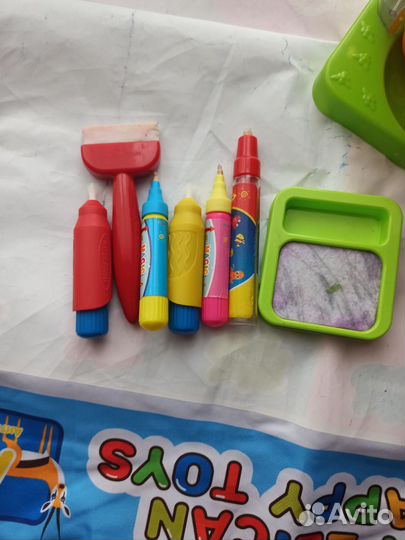 Развивающие игрушки. Водный коврик раскраска водой