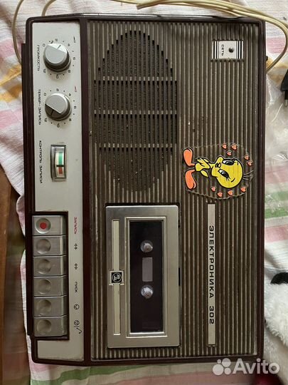 Проигрыватель магнитофон Электроника 302 кассетный