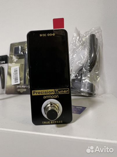 Тюнер Черный для гитары, бас, укулеле