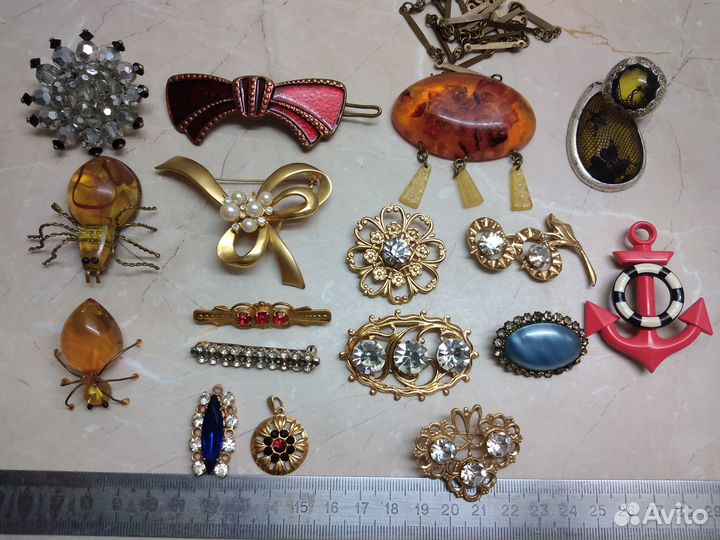 Броши, кулоны времён СССР. Винтаж. Есть клейма
