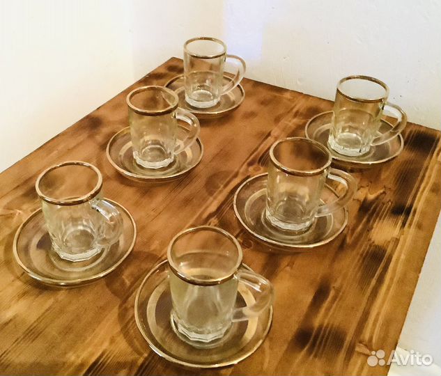 Кофейный сервиз из стекла, cccp