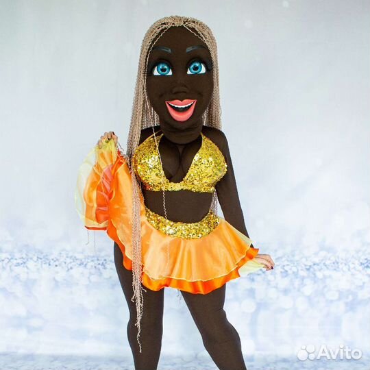 Подарок Ростовая кукла мулатка стриптиз шоу