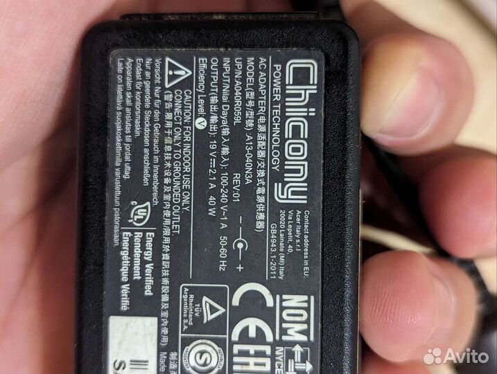 Блок питания для ноутбука acer оригинальный