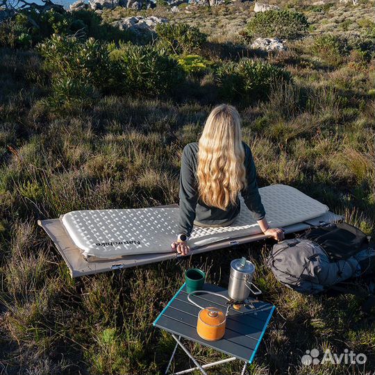 Коврик самонадувной Naturehike CNK2300DZ013 Ultralight Large, прямоугольный, серый