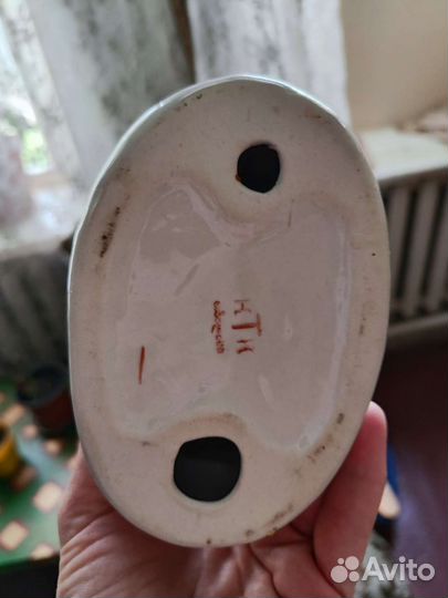 Фарфоровая статуэтка СССР девушка с олененком