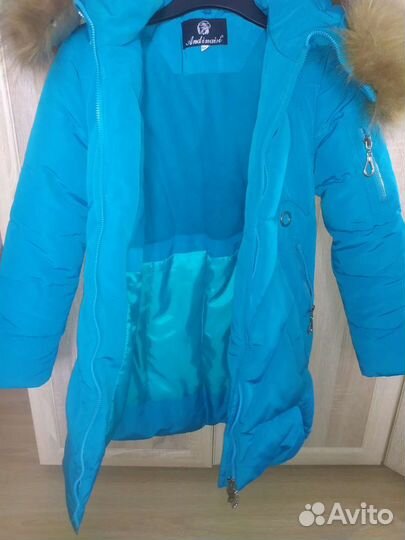 Зимнее пальто для девочки 152