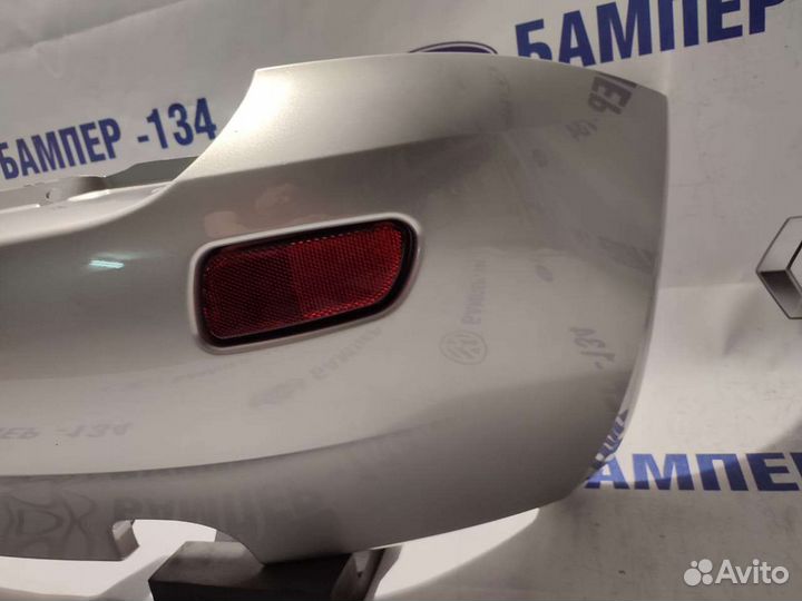 Бампер задний LADA kalina 1 хэтчбек серебристый
