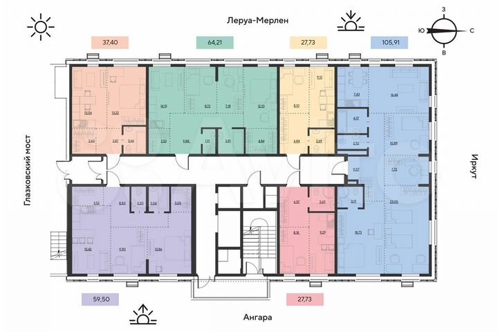 2-к. квартира, 105,8 м², 11/19 эт.