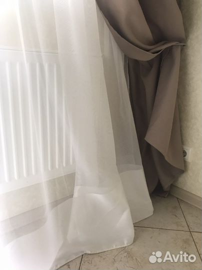 Штора блэкаут 280/150+ тюль 280/3000 новое