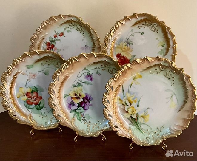 Антикварная тарелка. Цена за одну. Nautilus