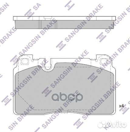 Колодки тормозные дисковые SP1960 Sangsin brake