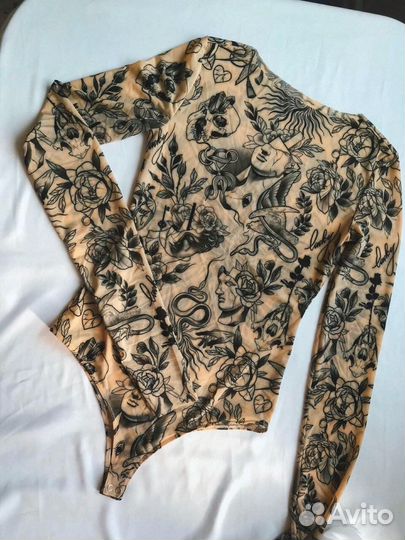 Боди из тату сетки