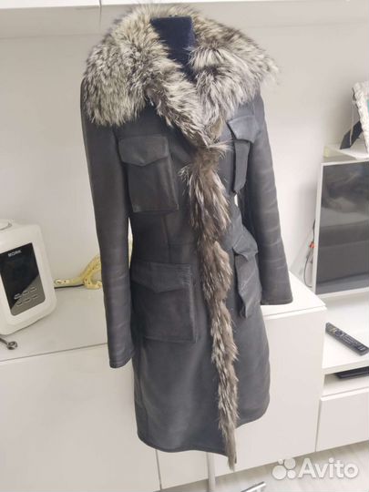 Дубленка с натуральным мехом 44-46 размер