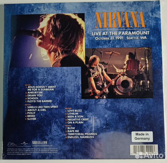 Nirvana - Live AT The Paramount 2LP