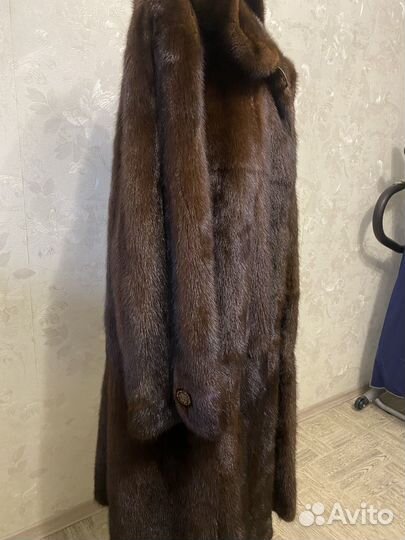 Шуба норковая с капюшоном 52 54