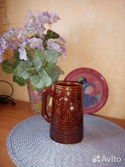 Советская пивная кружка керамика, 2 - ая стекло