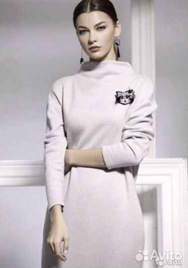 Авторская брошь ручной работы Котик