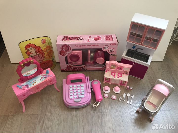 Игрушки для девочки кухня/касса/пылесос