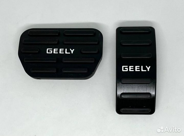 Алюминиевые накладки на педали для Geely (АКПП), ч