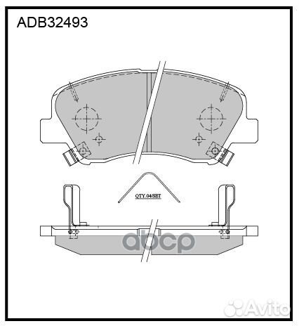 Колодки тормозные дисковые (с отверстиями для п